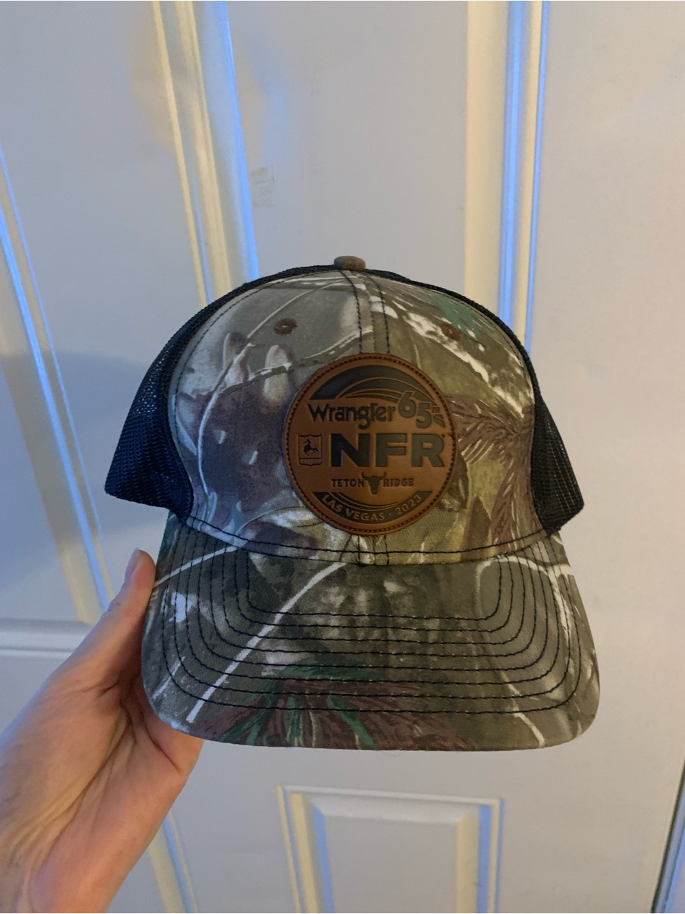Wrangler NFR Las Vegas 2023 Camo Trucker Hat Mesh Back Adjustable One Size